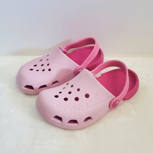 CROCS 2 Toned Pink Baya Classic Clog Child Size 12 - Picture 4 of 13